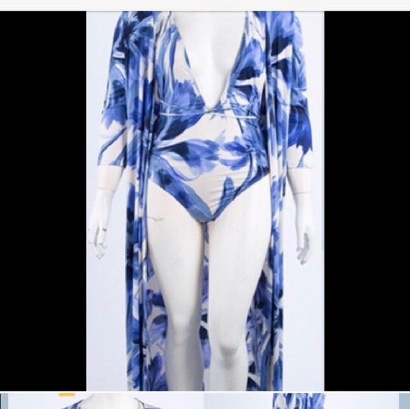 Other - Plus  size  BABYBLUE SWIM SUIT/MATCHING COVER UP